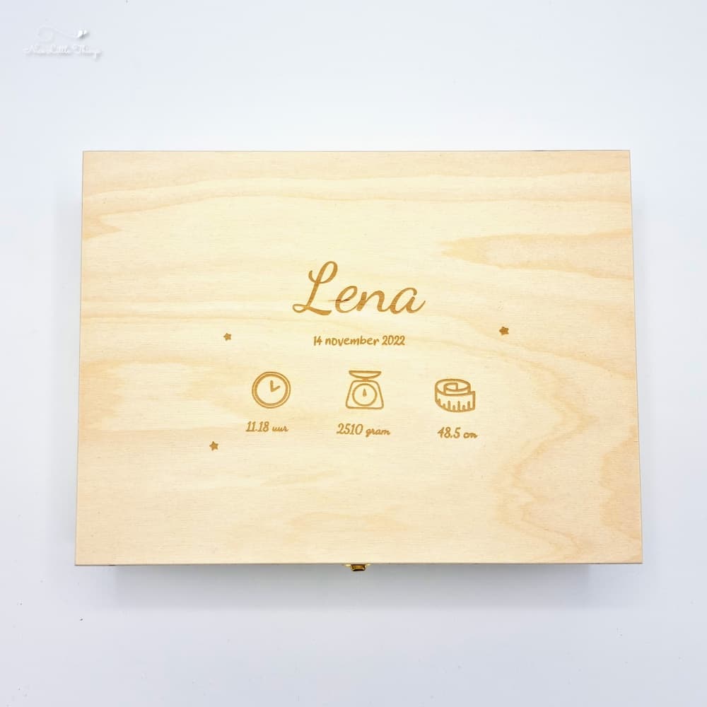 Boîte à souvenirs avec nom et photo