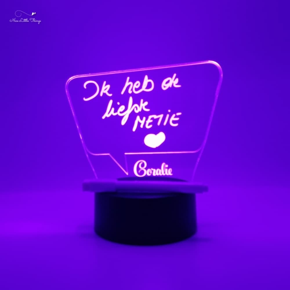 Panneau de signalisation LED RVB personnalisé avec lumière - Texte Ballon