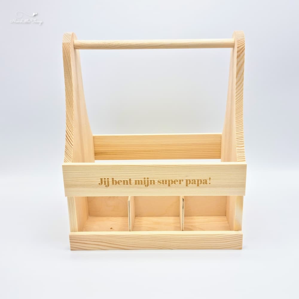 Caisse à bière en bois Tu es mon super papa