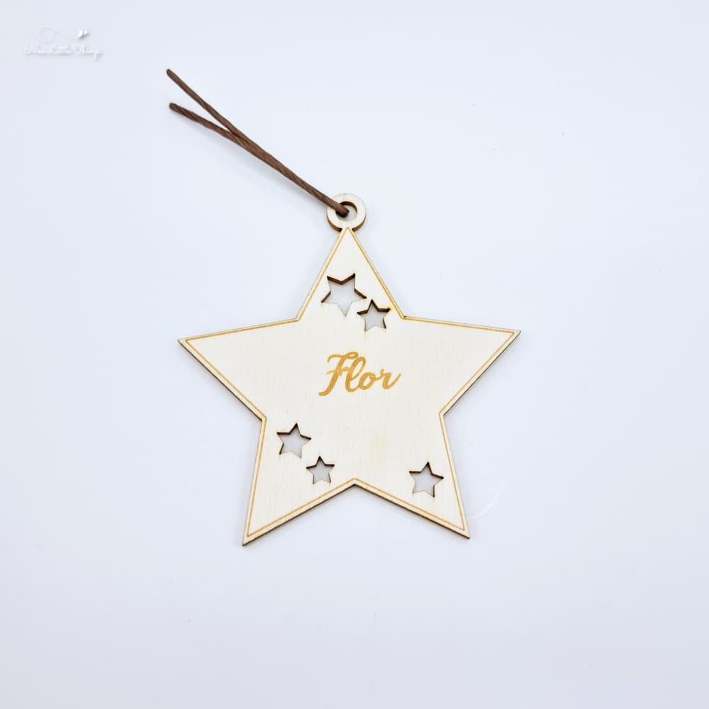 Boule de Noël Étoile avec nom