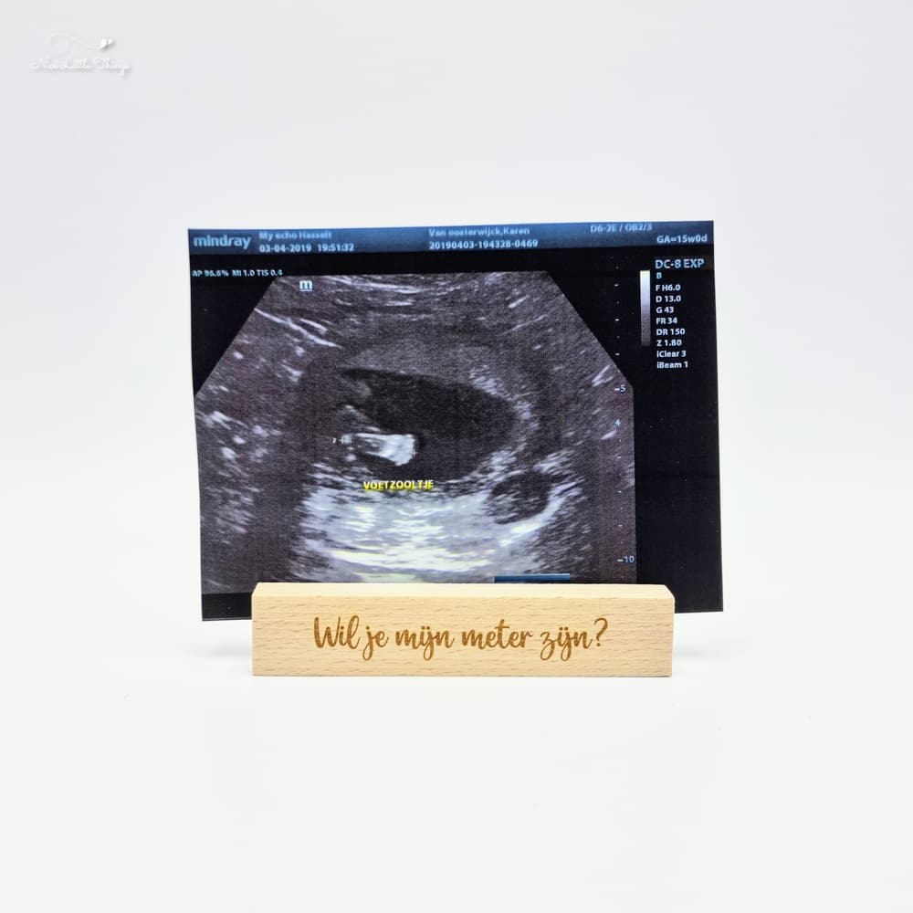Porte-photo en bois — Seras-tu ma marraine ?