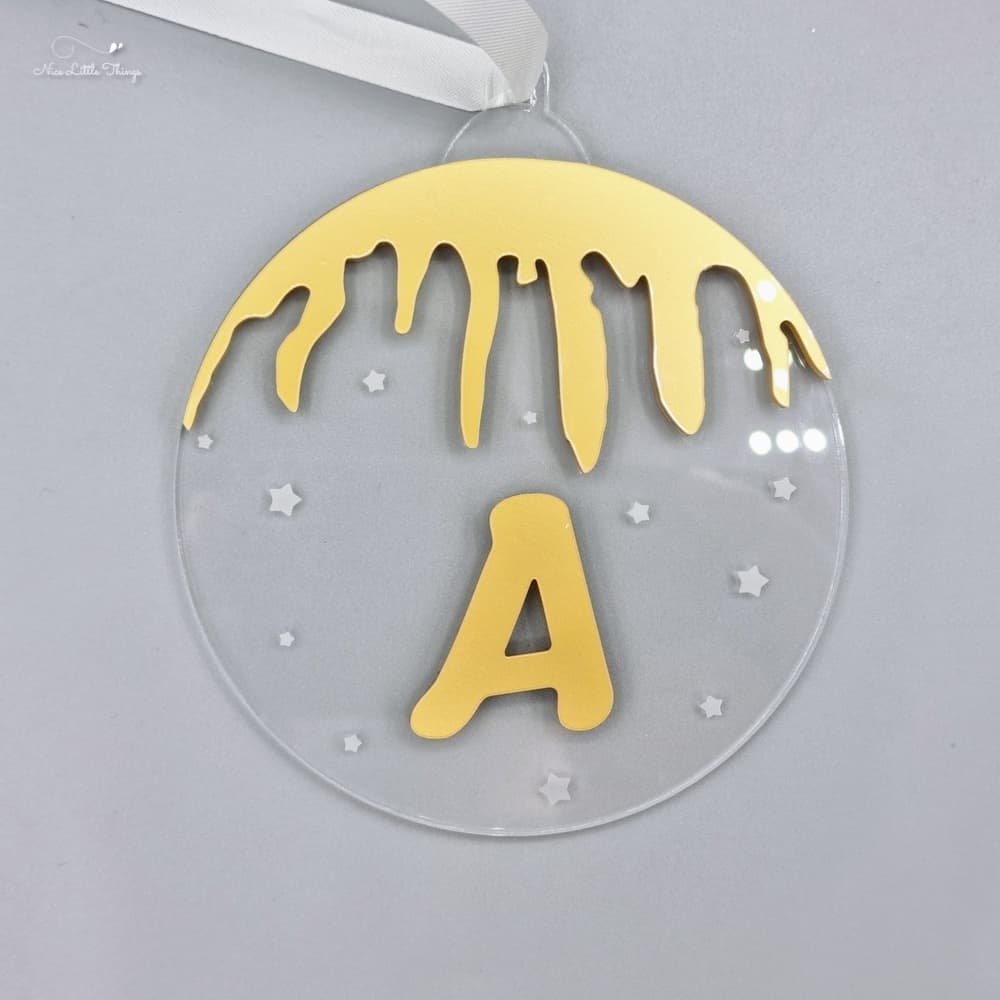 Boule de Noël en plexi avec lettre