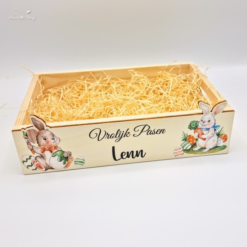 Panier de Pâques coloré avec prénom
