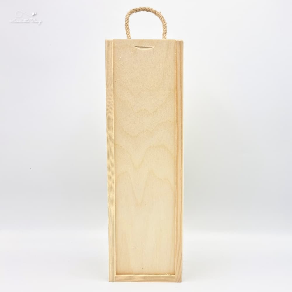 Boîte à vin solo avec cordon